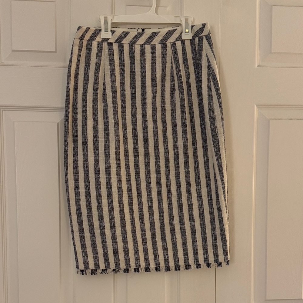 Banana Republic Striped Black and White Skirt